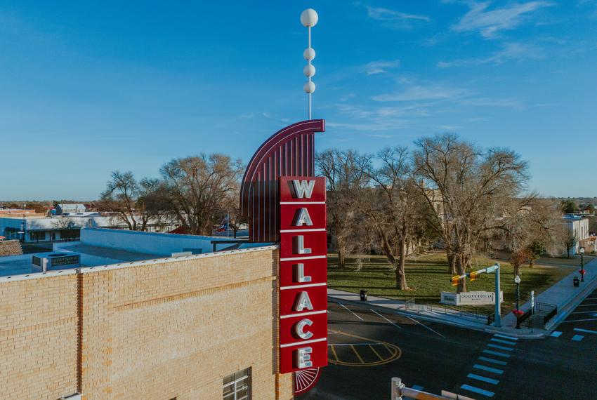 The restored Wallace Theater sign is seen on Sunday, Dec. 10, 2023 in Levelland.